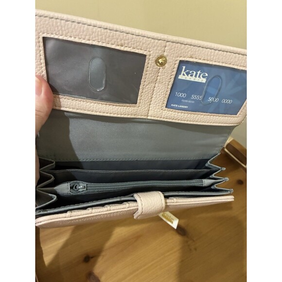 KATE LANDRY WALLET BLUSH PINK LEATHER NWT - Picture 4 of 5